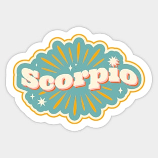 Retro Scorpio Horoscope Sign // Vintage Scorpio Zodiac Sign Sticker